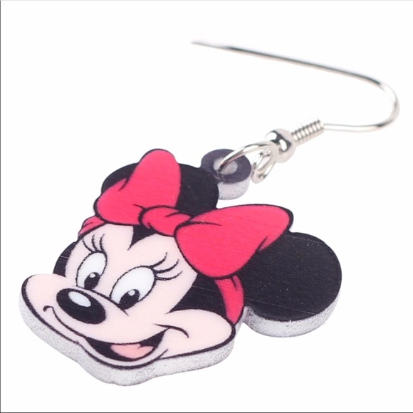 Minnie Mouse with Red Bow Acrylic Earrings - Picture 4 of 5